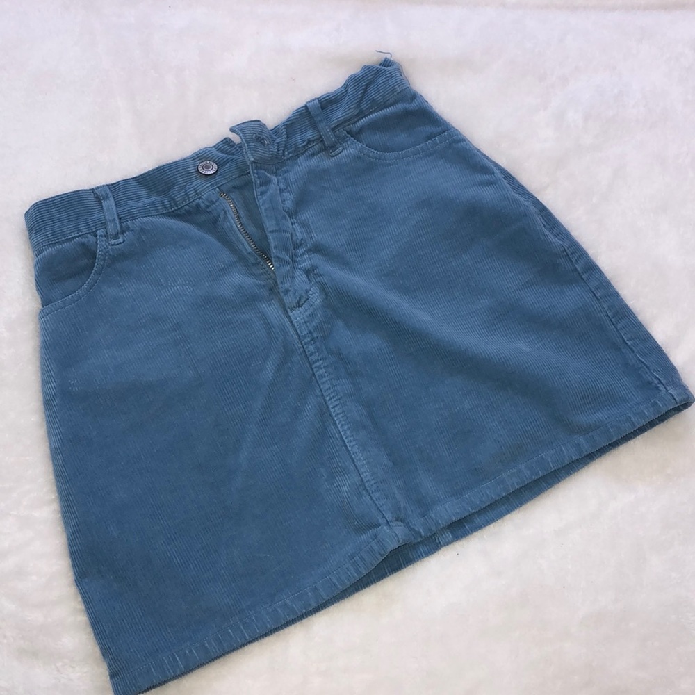 Blue Quarteroy Mini Skirt